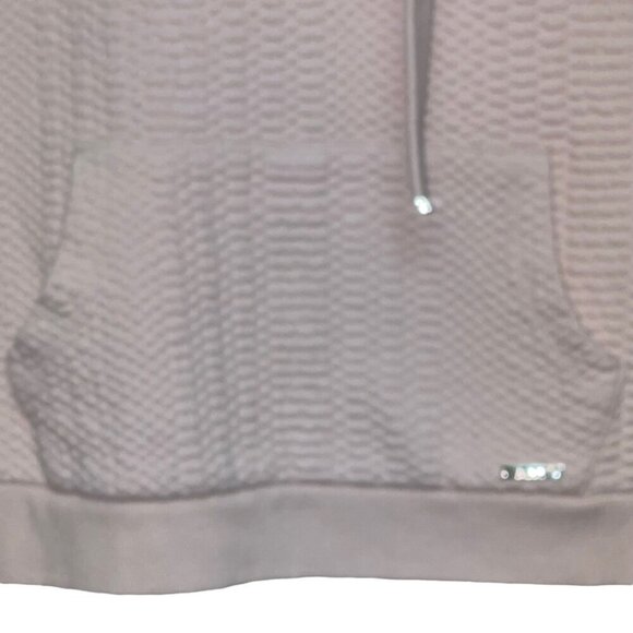 Marc Jacobs NY Performance Pink Hoodie Sweatshirt  Quilted Pull Over Size Medium - Picture 5 of 8